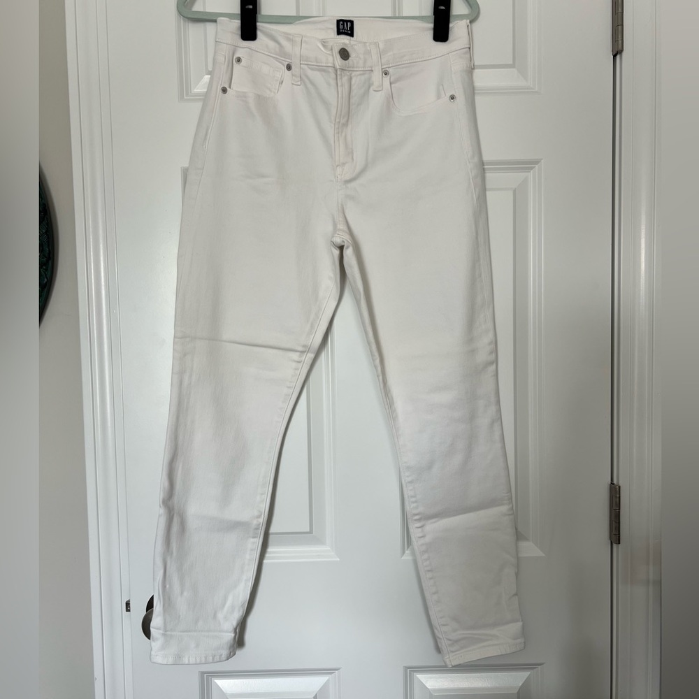 Gap true skinny white denim jeans size 30 10 R